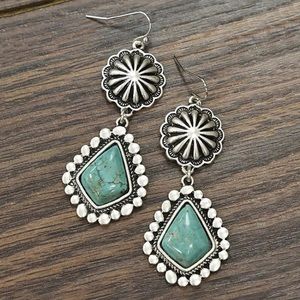 Bohemia Chrysanthemum Natural Stone Earrings
